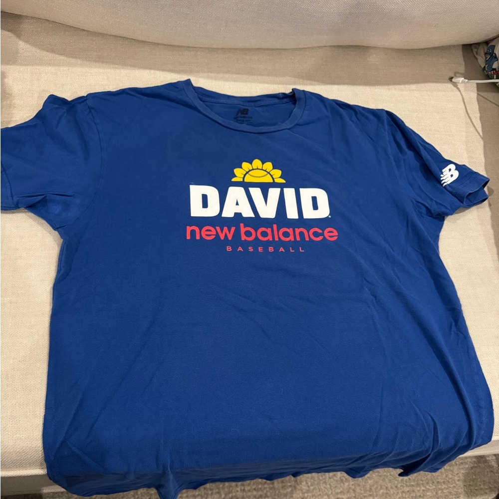 New Balance Men's Blue Baseball Tee